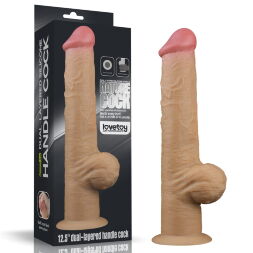 Большой фаллоимитатор - Dual-Layered Handle Cock 12.5" Flesh