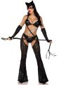 Эротический костюм кошечки-госпожи Leg Avenue Mistress Kitty XS, перчатки, комбинезон, маска