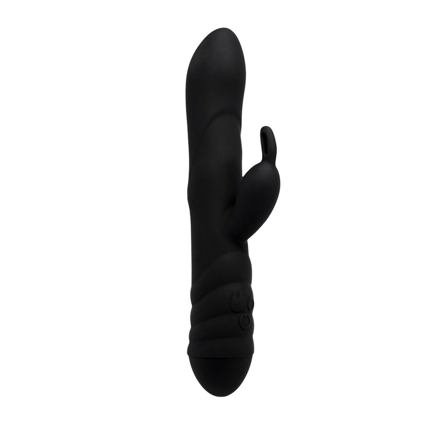 Вібратор-кролик Adrien Lastic Twister з ротацією, чорний