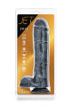 Большой фаллоимитатор JET ONYX CARBON METALLIC BLACK ↔ 29 см ⌀ 6 см