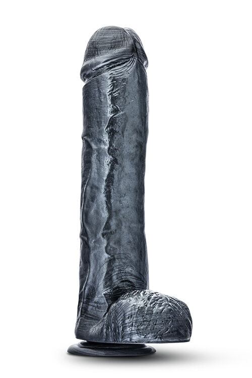Большой фаллоимитатор JET ONYX CARBON METALLIC BLACK ↔ 29 см ⌀ 6 см