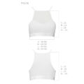 Спортивный топ с прозрачной вставкой PS006 TOP white M - Passion