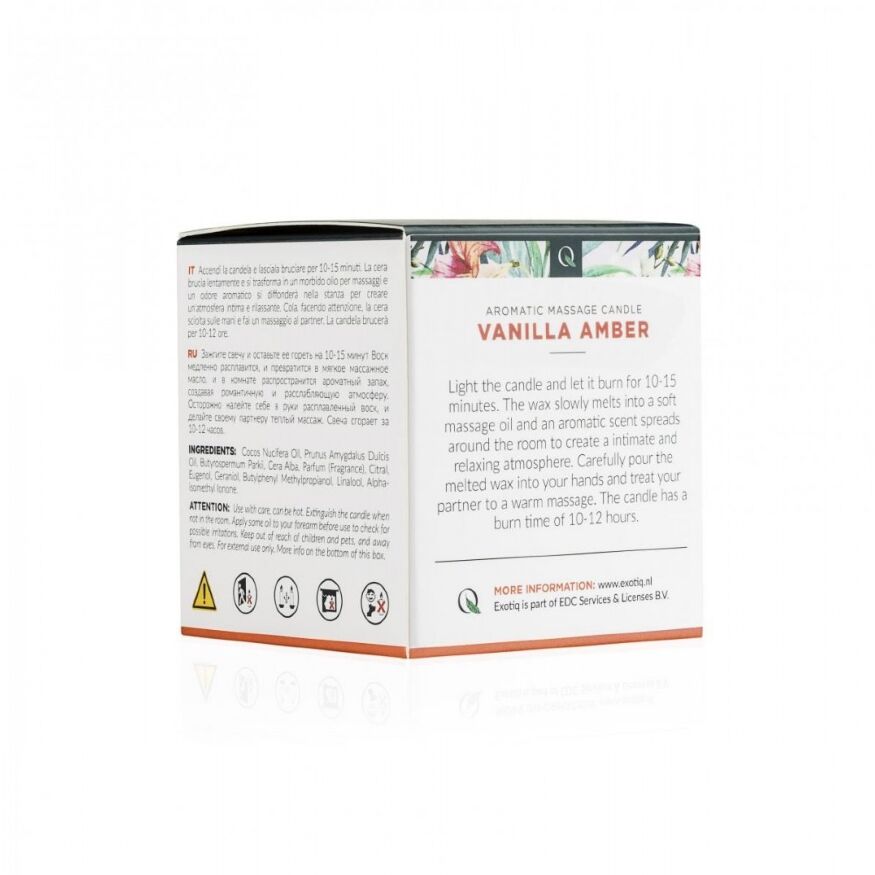 Массажная свеча Exotiq Massage Candle Vanilla Amber - 60 мл