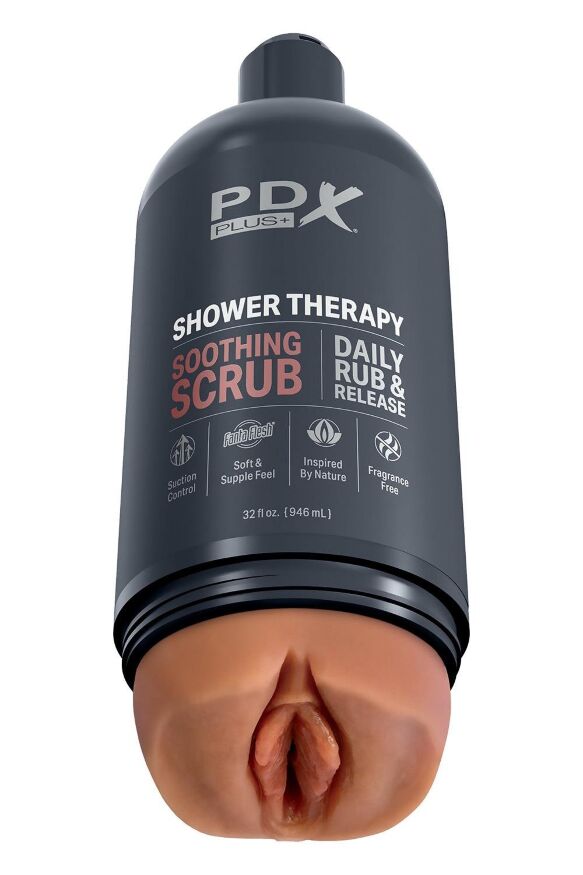 Мастурбатор в колбе Pipedream PDX Plus Shower Therapy черный, 28.5 см