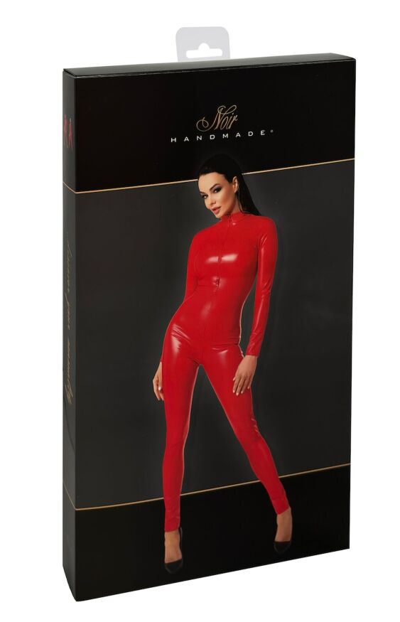 Комбінезон Noir Handmade F353 Red powerwetlook overall - XL