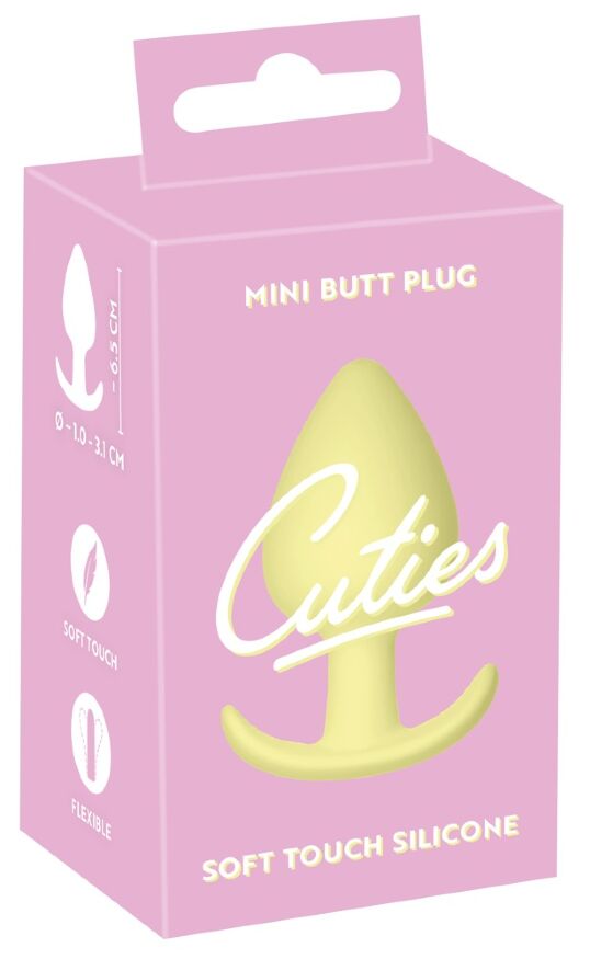 Анальная пробка Cuties Plugs, желтая