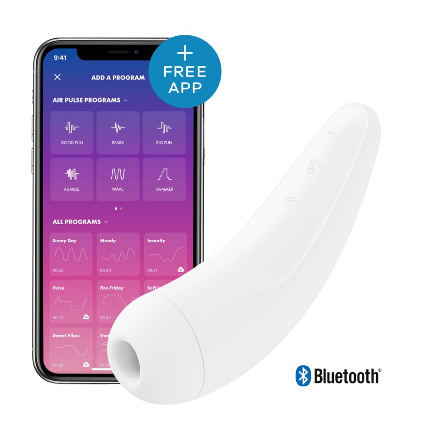Вакуумный клиторальный стимулятор Satisfyer Curvy 2+ White