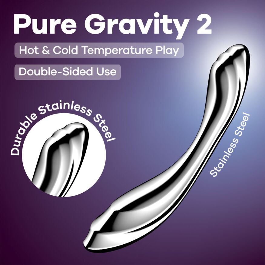Металлический дилдо Satisfyer Pure Gravity 2