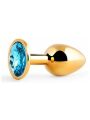 Анальная пробка метал Blue Gem Anal Plug Hi-Basic Chisa