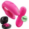 Вибратор для пар We-Vibe Chorus Pro Electric Pink с пультом и приложением, розовый