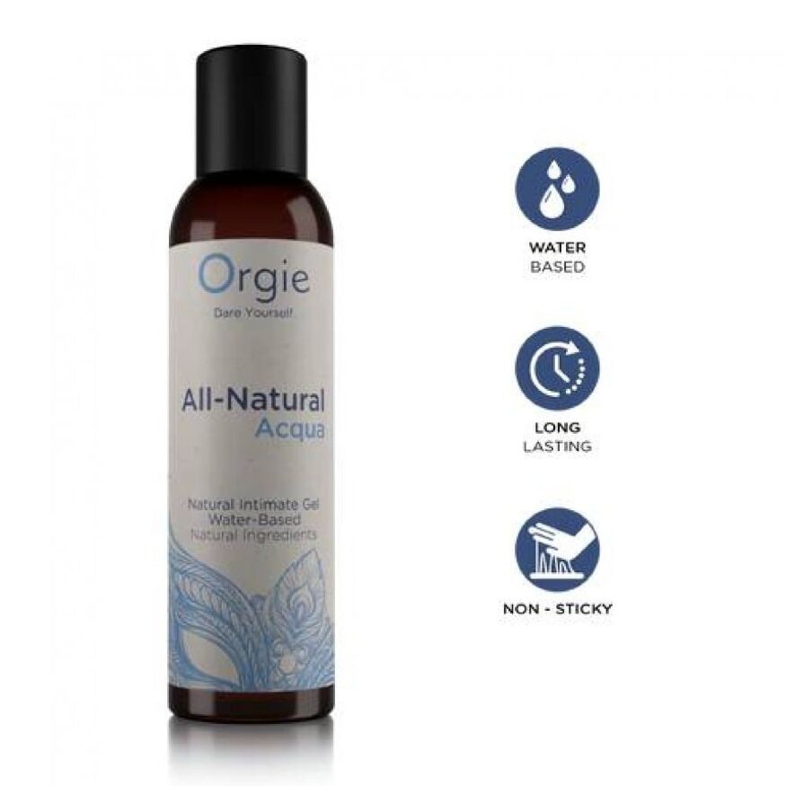 Лубрикант на водной основе гладкий и шелковистый ALL-NATURAL Acqua, 150 мл Orgie