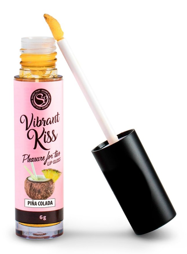 Блеск для губ с эффектом вибрации Secret Play - LIP GLOSS Vibrant Kiss Pina Colada, 6 грамм