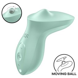 Вібратор для клітора з перлинною стимуляцією Satisfyer Exciterrr Mint, 2 незалежні мотори