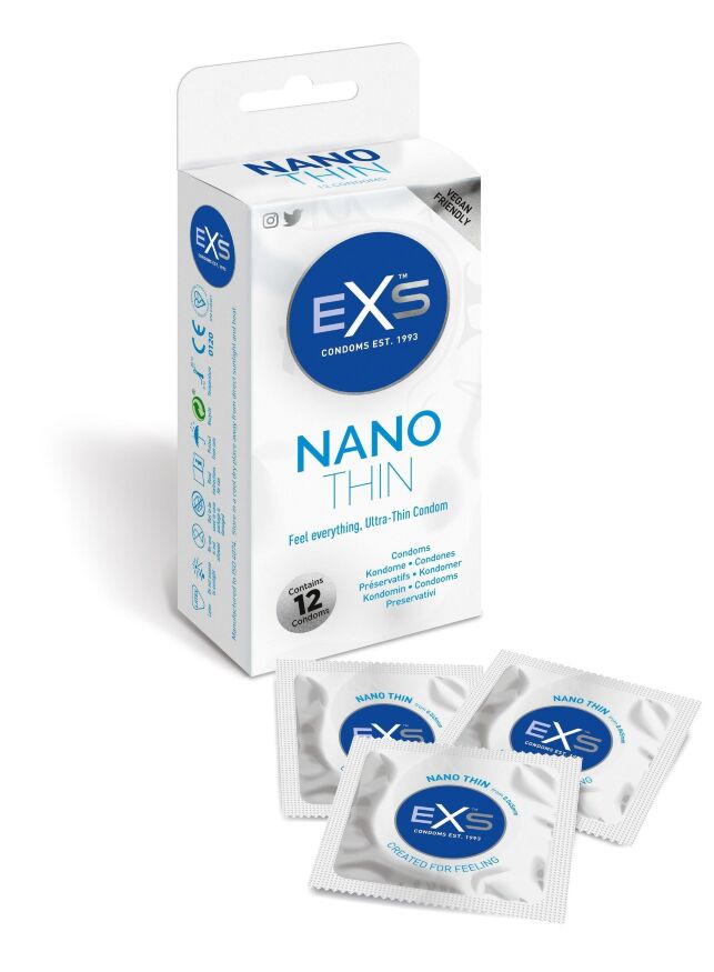 Презервативы EXS Ультратонкие Nano Thin VEGAN 12 Pack