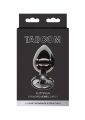 Анальная пробка L черная металлическая с черным камнем Butt Plug With Diamond Jewel Taboom