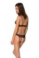 Комплект із бралету з ажурним ліфом та відкритими трусиками Passion CHRISTA SET Open Bra L/XL black