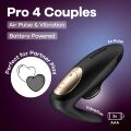 Вакуумний вібратор для пар Satisfyer Pro 4 Couples Battery Series, підходить для сексу в парі