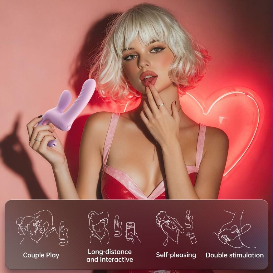Смарт-пульсатор Magic Motion Magic Duet Purple, 10 режимов пульсаций, 10 режимов вибрации