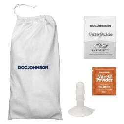 Кончающий фаллоимитатор из киберкожи Doc Johnson The Realistic Cock ULTRASKYN - Squirting 9,5 Inch Vanilla