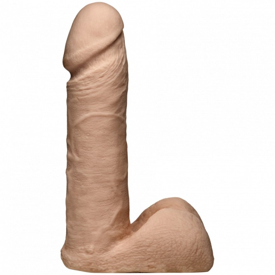 Фаллоимитатор-насадка Doc Johnson Vac-U-Lock - 6 Inch ULTRASKYN Cock White, диаметр 4,3см