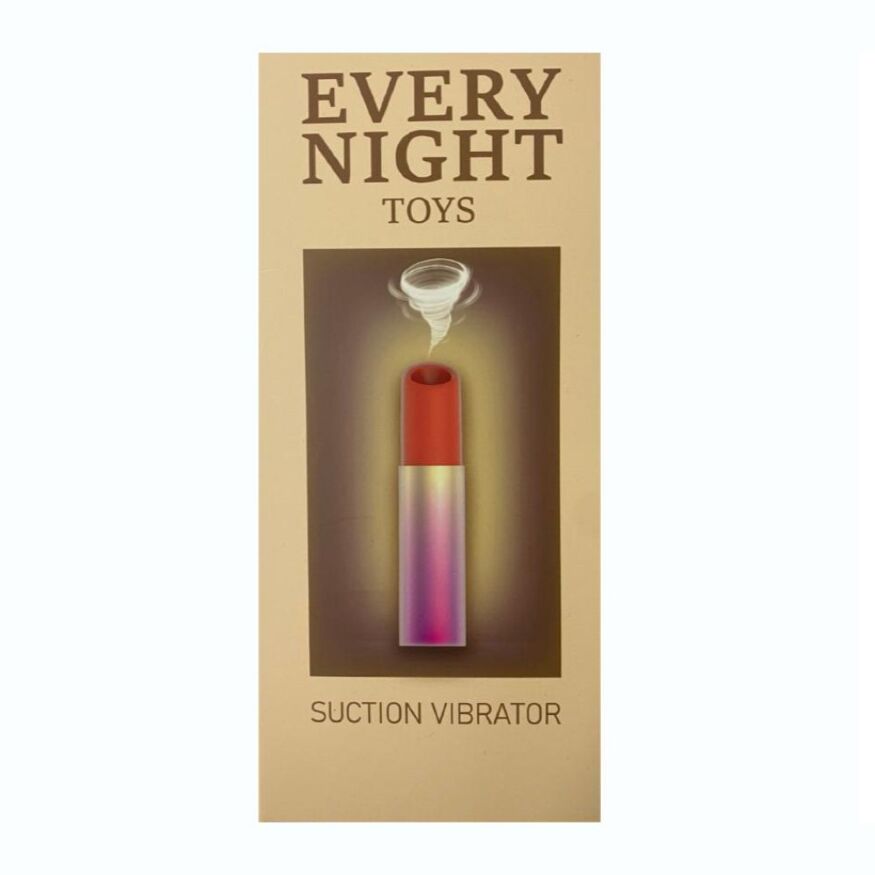 Вакуумный стимулятор клитора в форме помады Every Night Toys с 7 режимами всасывания