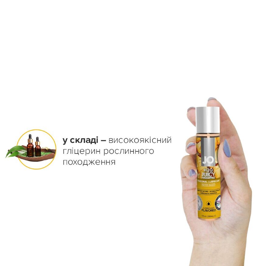 Смазка на водной основе System JO H2O - Juicy Pineapple (30 мл) без сахара, растительный глицерин