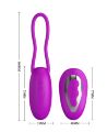 Виброяйцо с дистанционным управлением PrettyLove - DAVE 12 Functions USB, BI-014237
