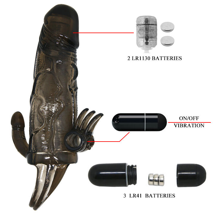 Насадка на член - Brave Man Vibrating Penis Sleeve Black