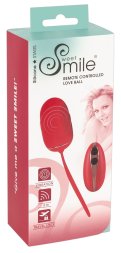 Стильне віброяйце в яскраво-червоному кольорі Sweet Smile Remote Controlled Love Ball