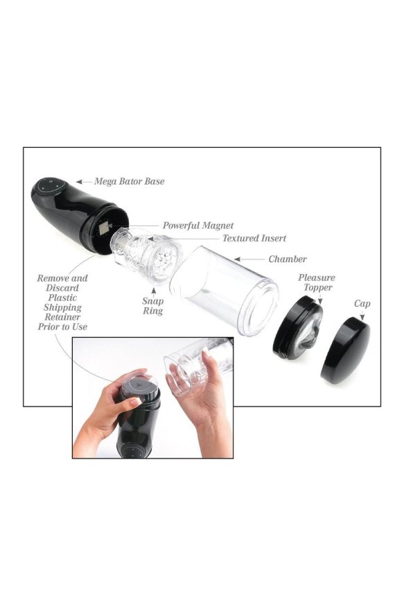 Мастурбатор автоматический Pipedream PDX Extreme Mega-Bator Ass черный, 28 см