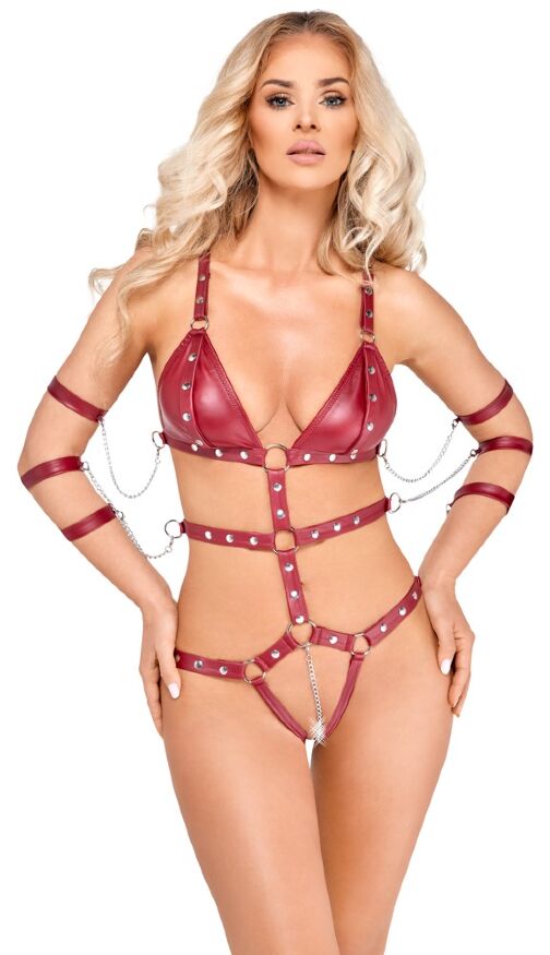 Боді - 2480514 Bad Kitty Strap Body, red - XL
