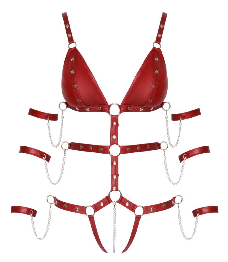 Боді - 2480514 Bad Kitty Strap Body, red - XL
