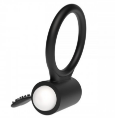 Ерекційне віброкільце Power Clit Cockring, Black