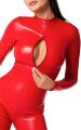 Комбінезон Noir Handmade F353 Red powerwetlook overall - 3XL