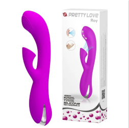 Вібромасажер із вакуумним кліторальним стимулятором PrettyLove-Roy