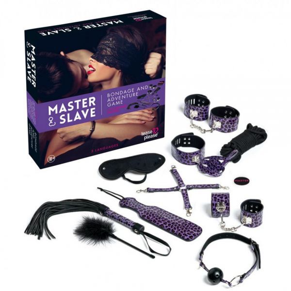 Набор БДСМ  10 предметов Master &amp; Slave, Purple Leopard