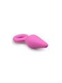 Анальная пробка со стоппером-кольцом Easytoys, силиконовая, розовая, 12 х 3.5 см