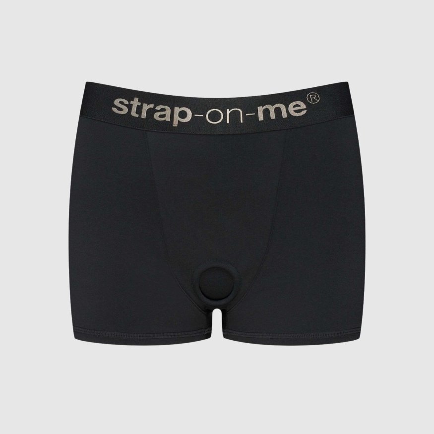Шорты с фиксацией дилдо Strap-On-Me Harness Lingerie Allure - L - Black