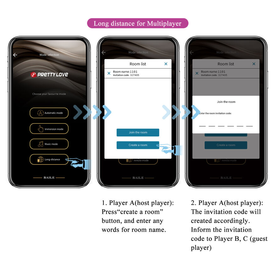 Виброяйцо управляемое смартфоном Pretty Love - Catalina 12 vibration functions Mobile APP, BI-014935HP-1
