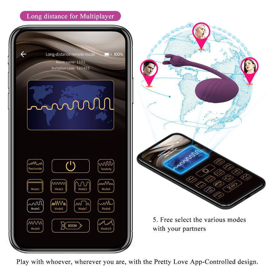 Виброяйцо управляемое смартфоном Pretty Love - Catalina 12 vibration functions Mobile APP, BI-014935HP-1