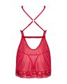 Obsessive - Lacelove babydoll &amp; thong - Сексуальный комплект, XL/2XL (красный)