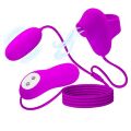 Виброяйцо с клиторальным стимулятором - Pretty Love Suction &amp; Vibro Bullets Purple