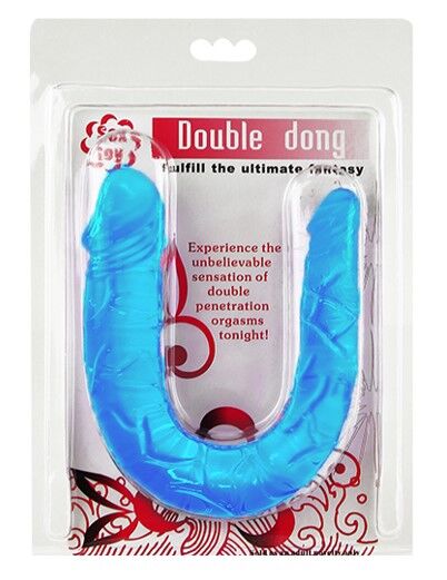Двосторонній фалоімітатор - Double Dong Blue, 29,8 см