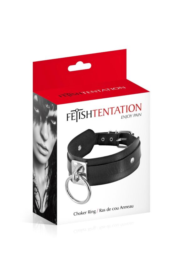 Ошейник c кольцом Fetish Tentation Choker Ring (мятая упаковка)