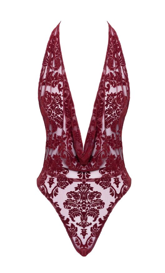 Боди Noir Handmade F386 Kink Royal cascade bodysuit L