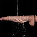Великий фалоімітатор - Dual Layered Bendable Silicone Cock XXL 16'' мулат