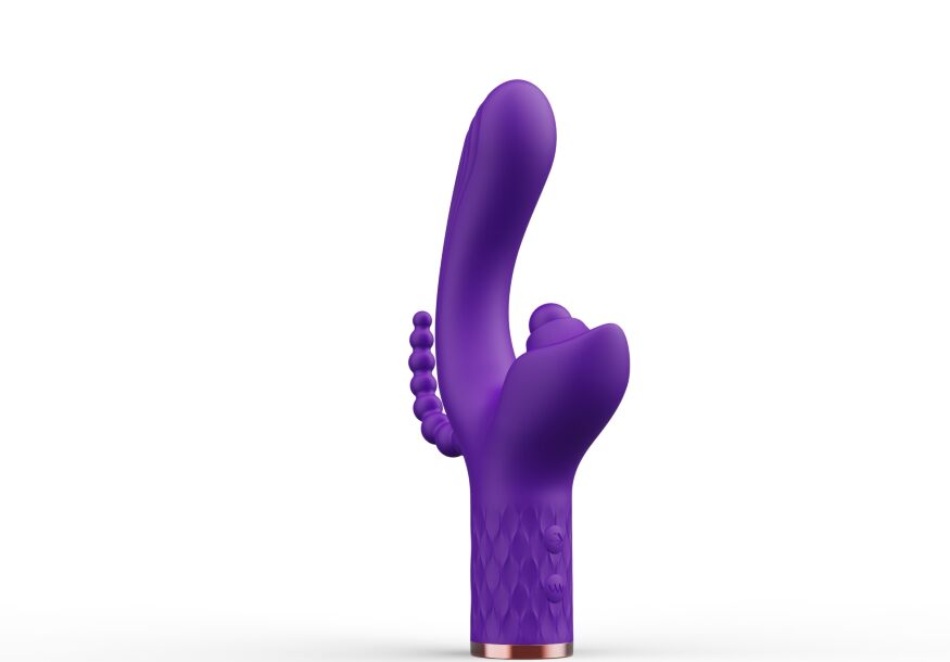 Вибромассажер с анальным и клиторальным стимулятором Boys of Toys - Patty Purple, BS6000059