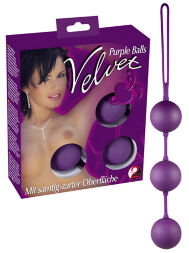 Три вагінальних кульки створені з високоякісного силікону Velvet Balls Triple