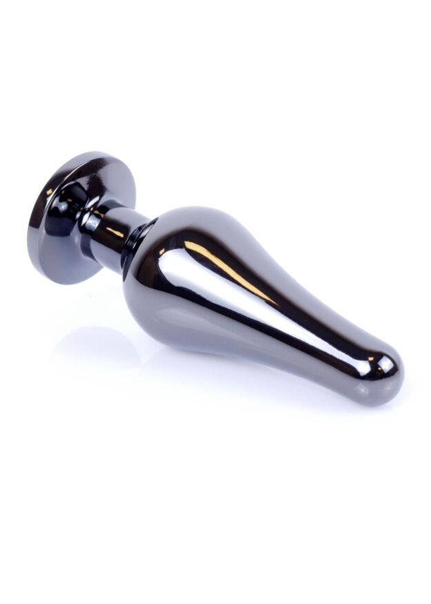 Анальна пробка - Jewellery Dark Silver Long Plug Light Blue