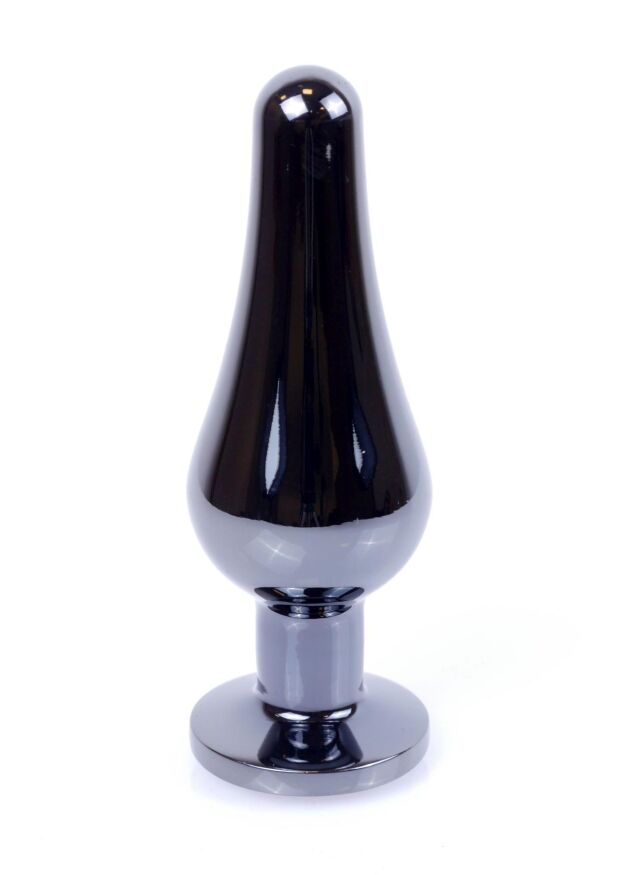 Анальна пробка - Jewellery Dark Silver Long Plug Light Blue